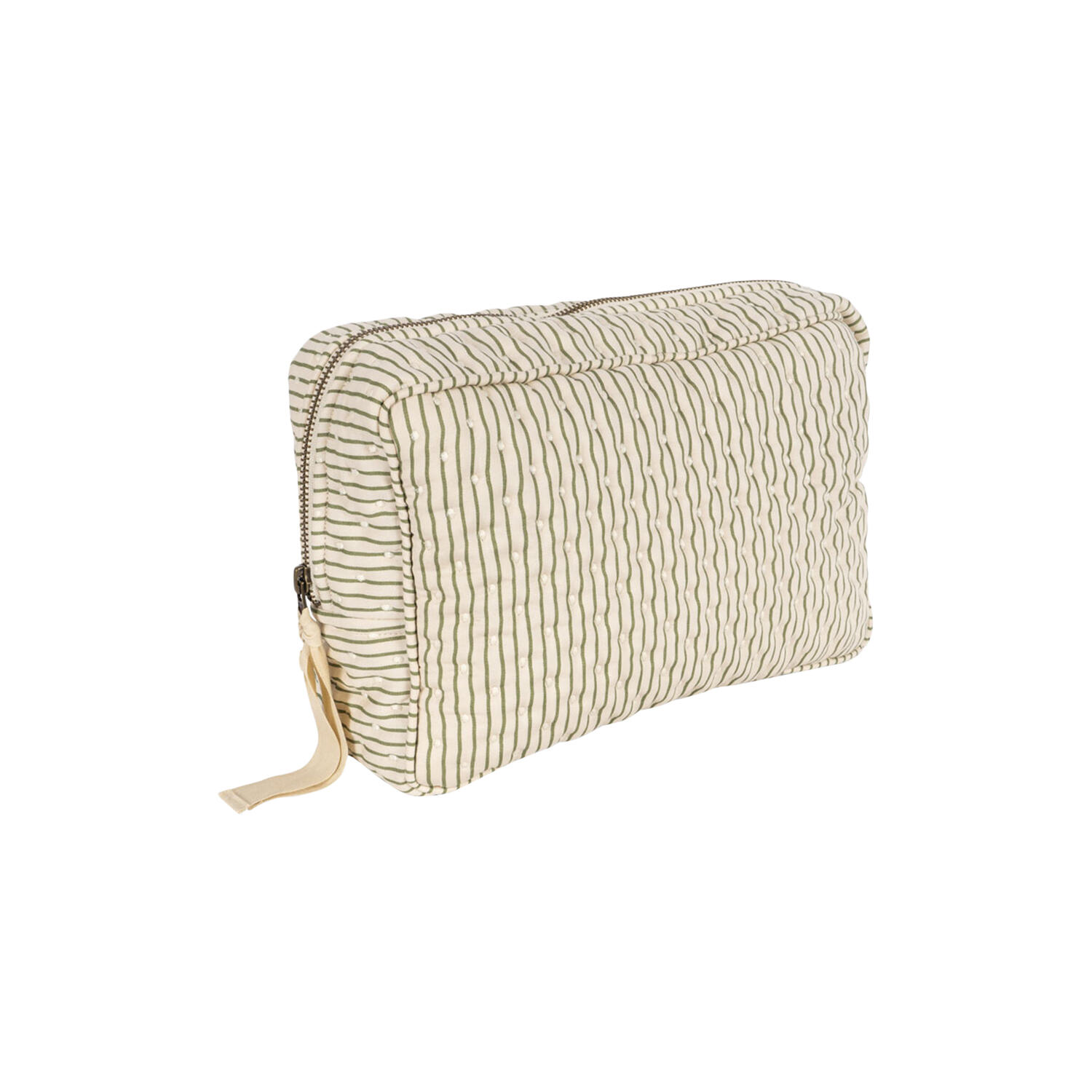 Big Quilted Toiletry Bag, tea stripe