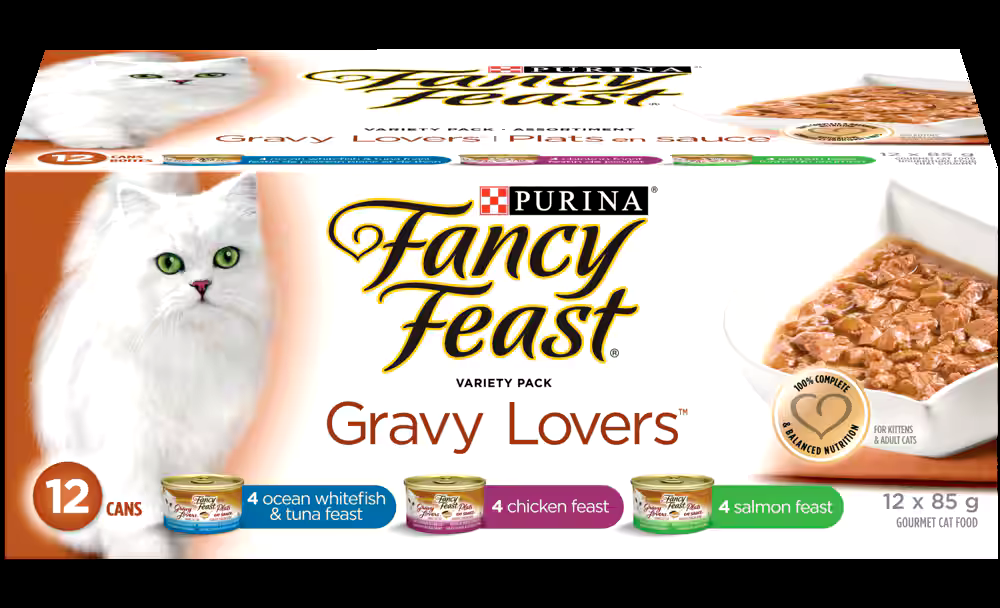 Purina Fancy Feast® Gravy Lovers Variety Pack Wet Cat Food, 12 x 156-g