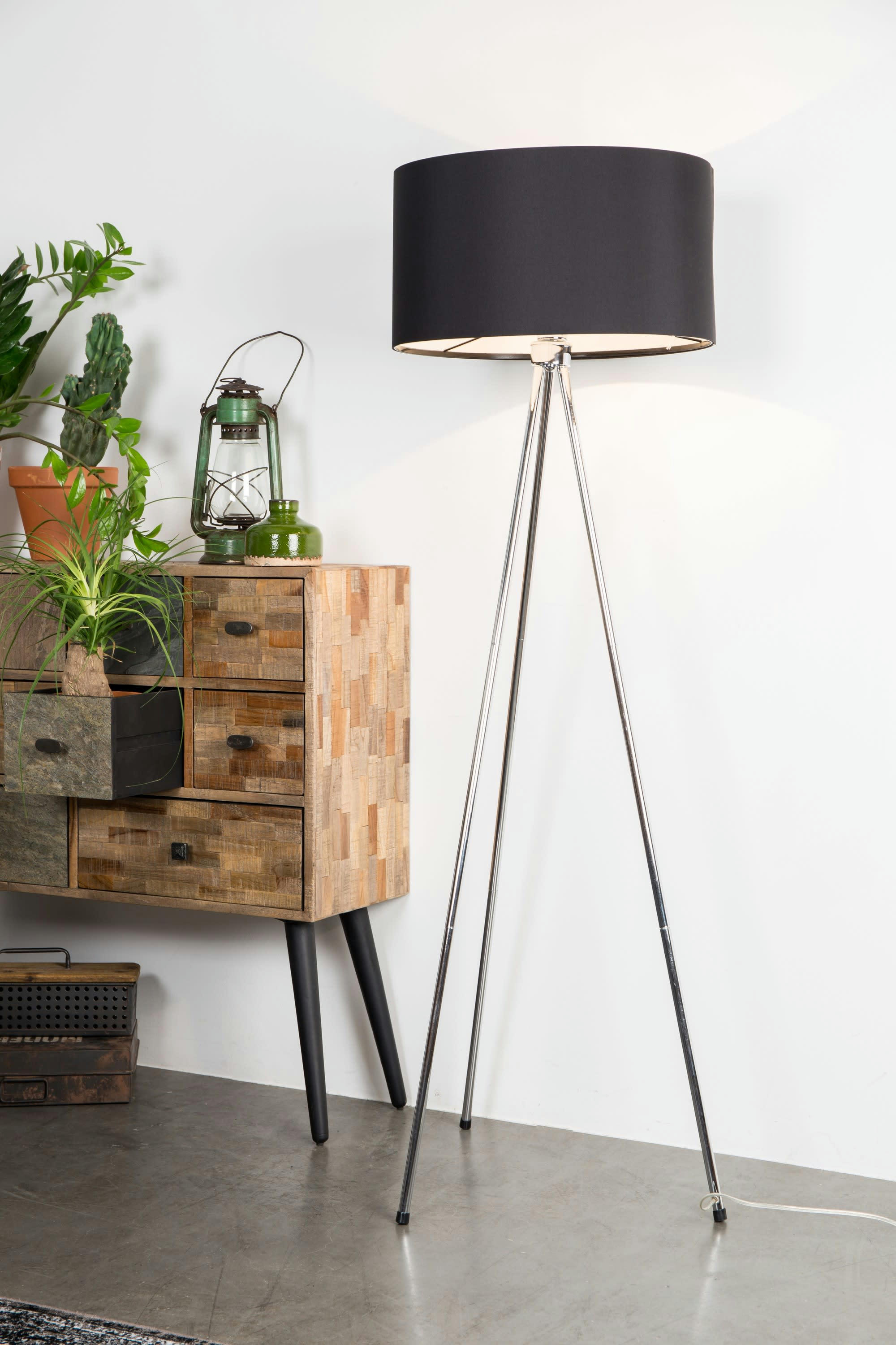 SAN - Commode en bois recyclé beige