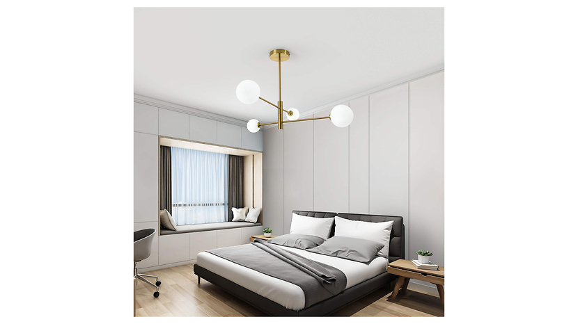 Lampa wisząca Dorado 4-punktowa metalowa złota