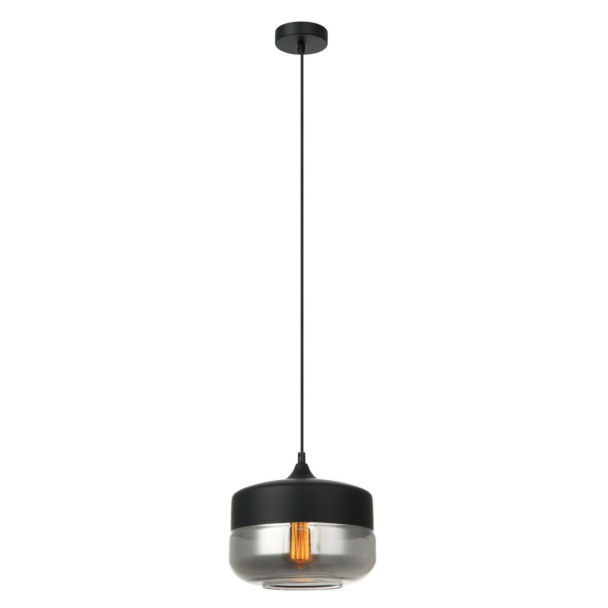 Lampa wisząca czarna Molina 1xE27x40W wym: 97x25x25 cm Italux