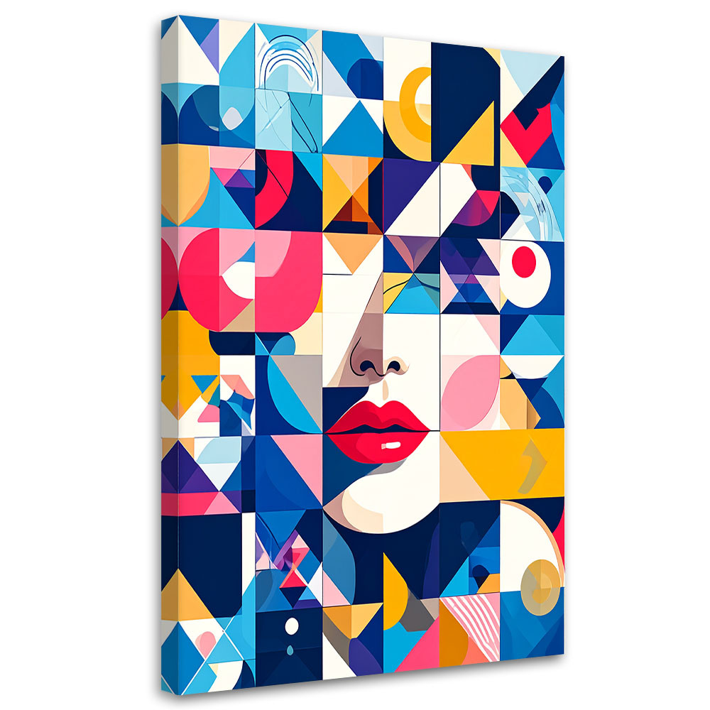 Obraz do salonu sypialni biura, Abstrakcja Kobieta Bauhaus 20x30