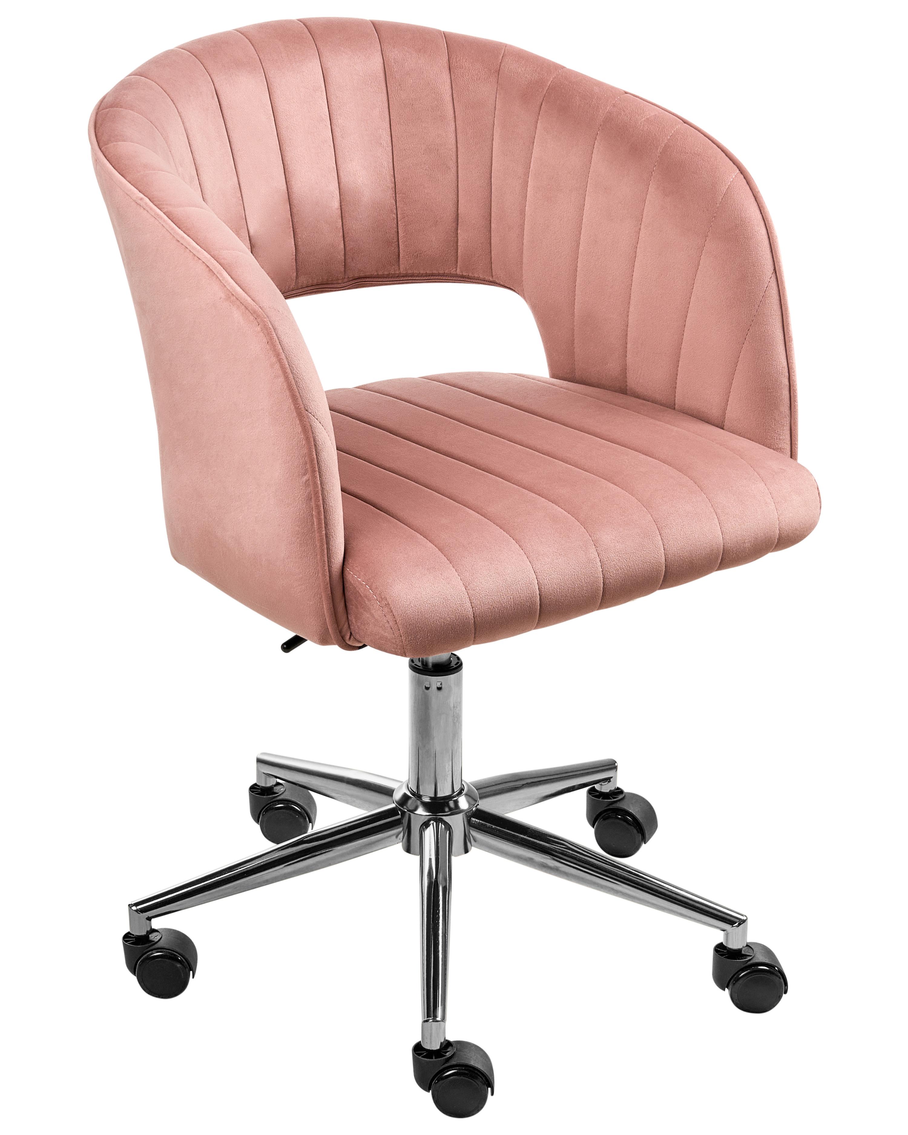 Desk Chair KATONAH Velvet Pink