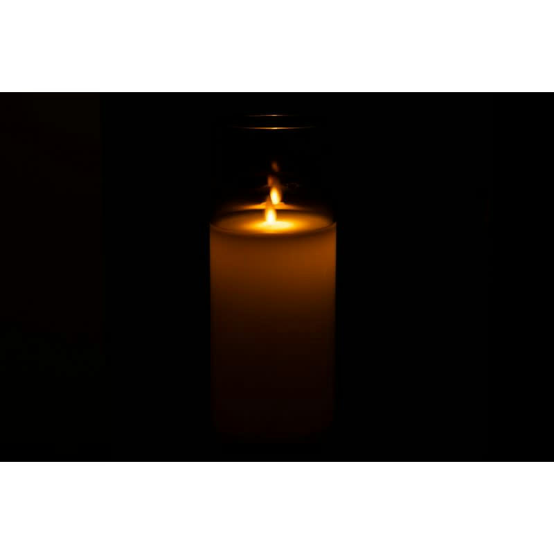 LED - Lampe led brillante verre gris H25cm