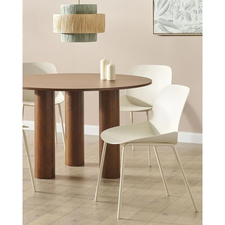 MILACA - Eetkamerstoel set van 2 - Beige - Plastic