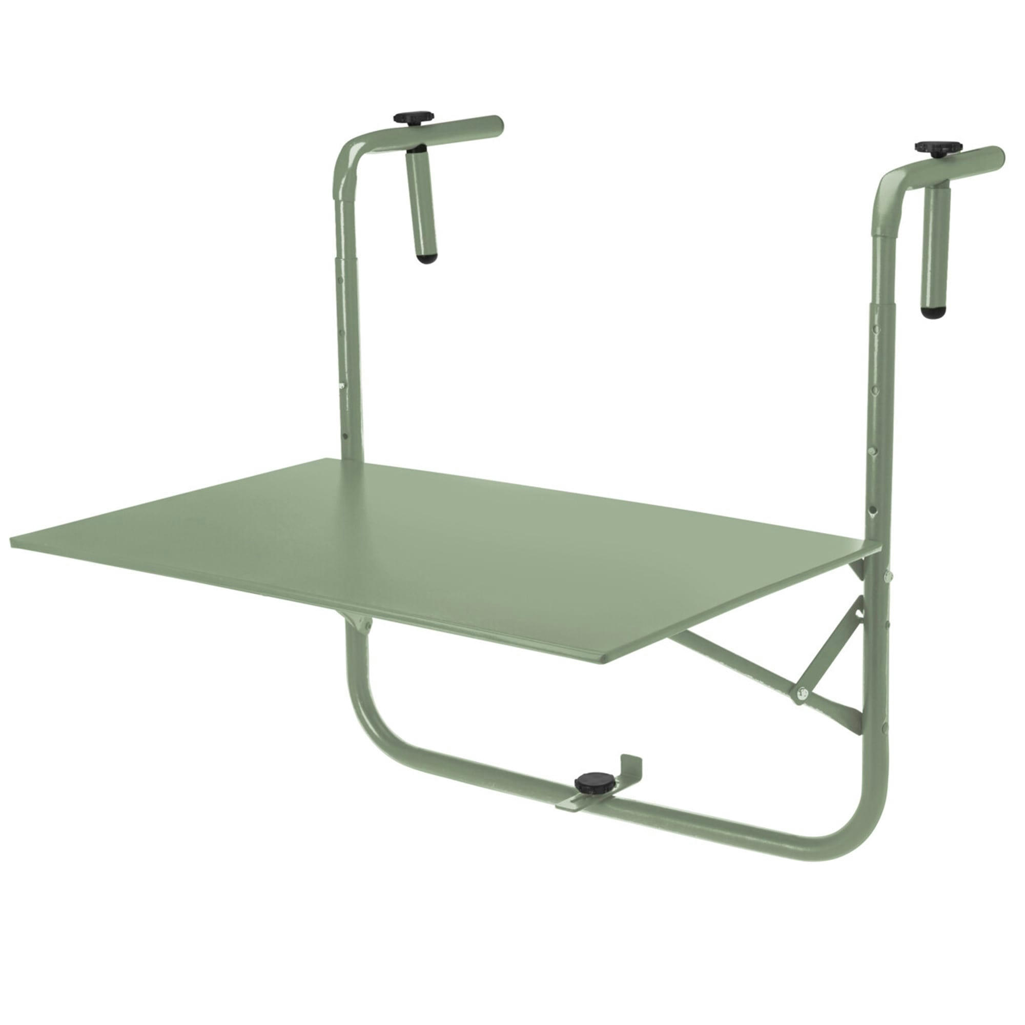 - Table de balcon en métal vert clair 63x43cm