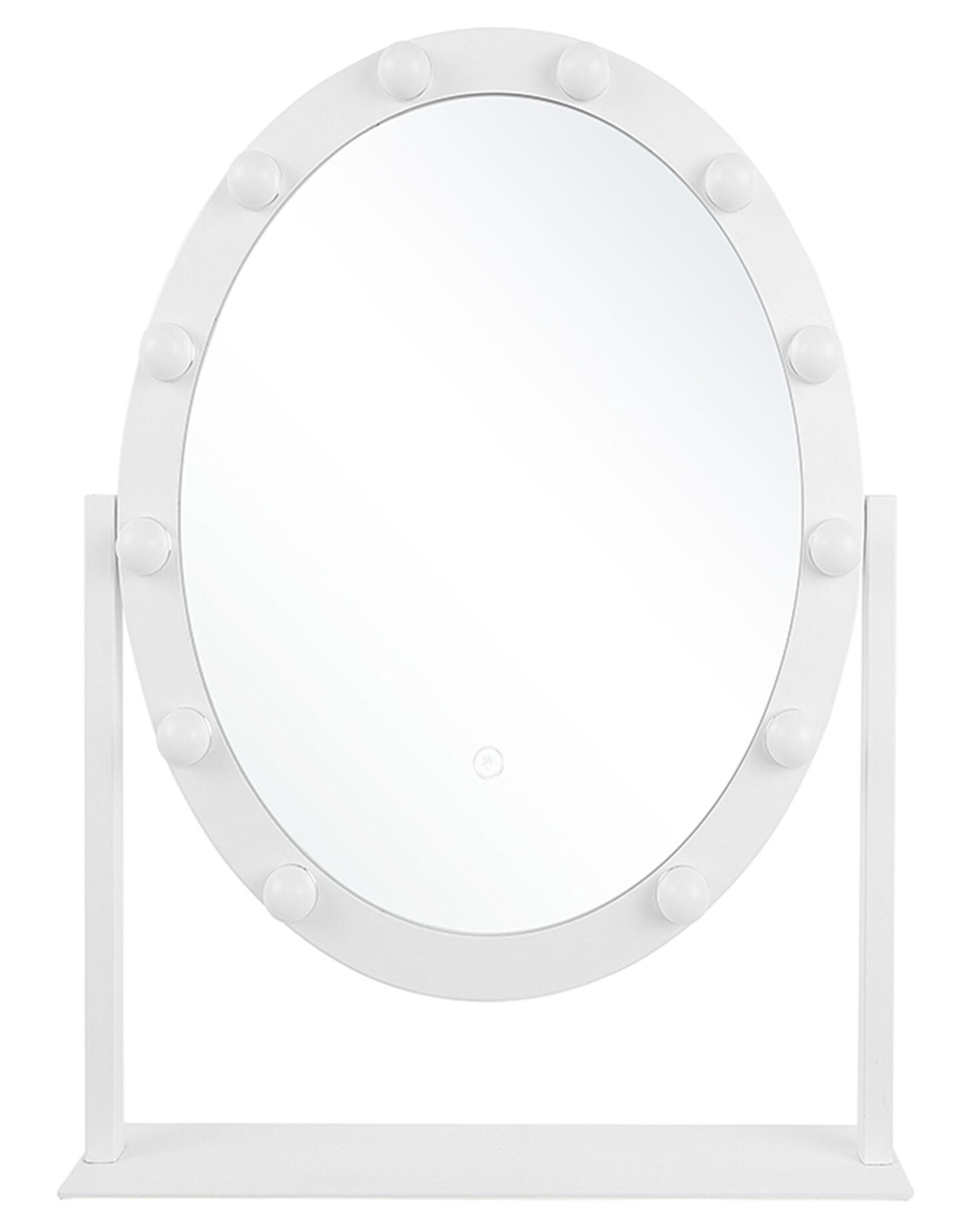 Lustro stojące LED owalne białe 50x60
