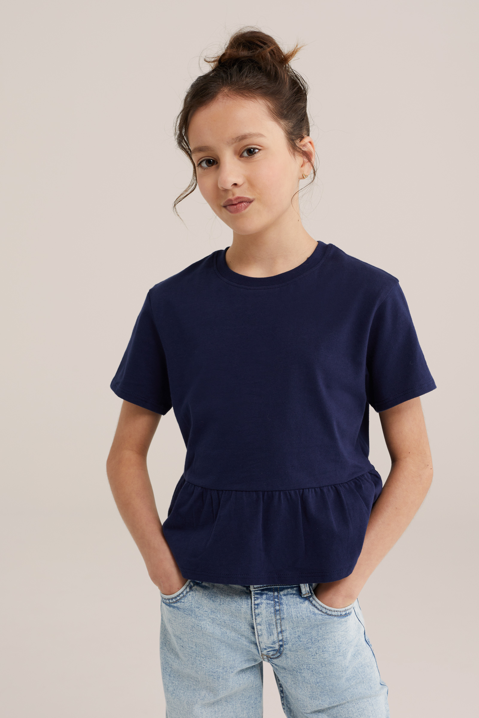 Meisjes peplum T-shirt