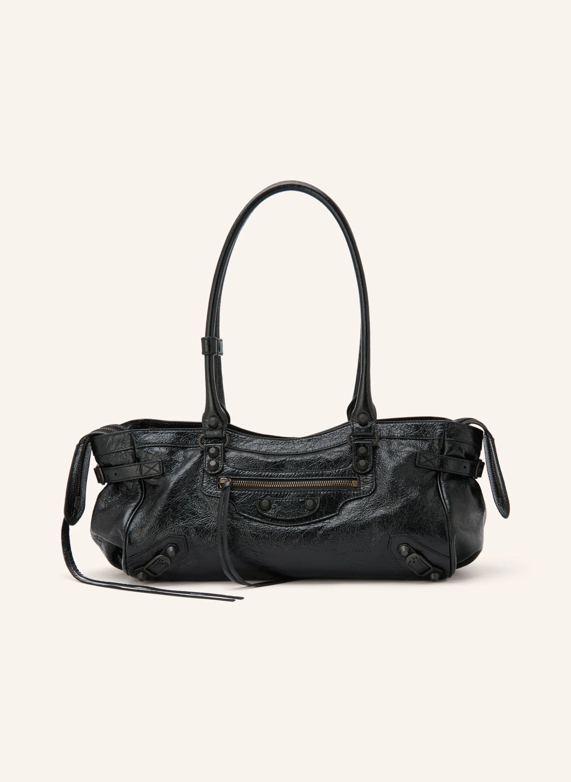 BALENCIAGA Schultertasche LE CITY EAST-WEST mit Nieten