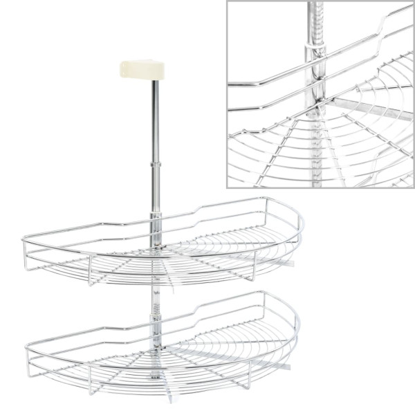 VidaXL Kosz druciany Srebrny 75 x 38 x 80 cm Metal