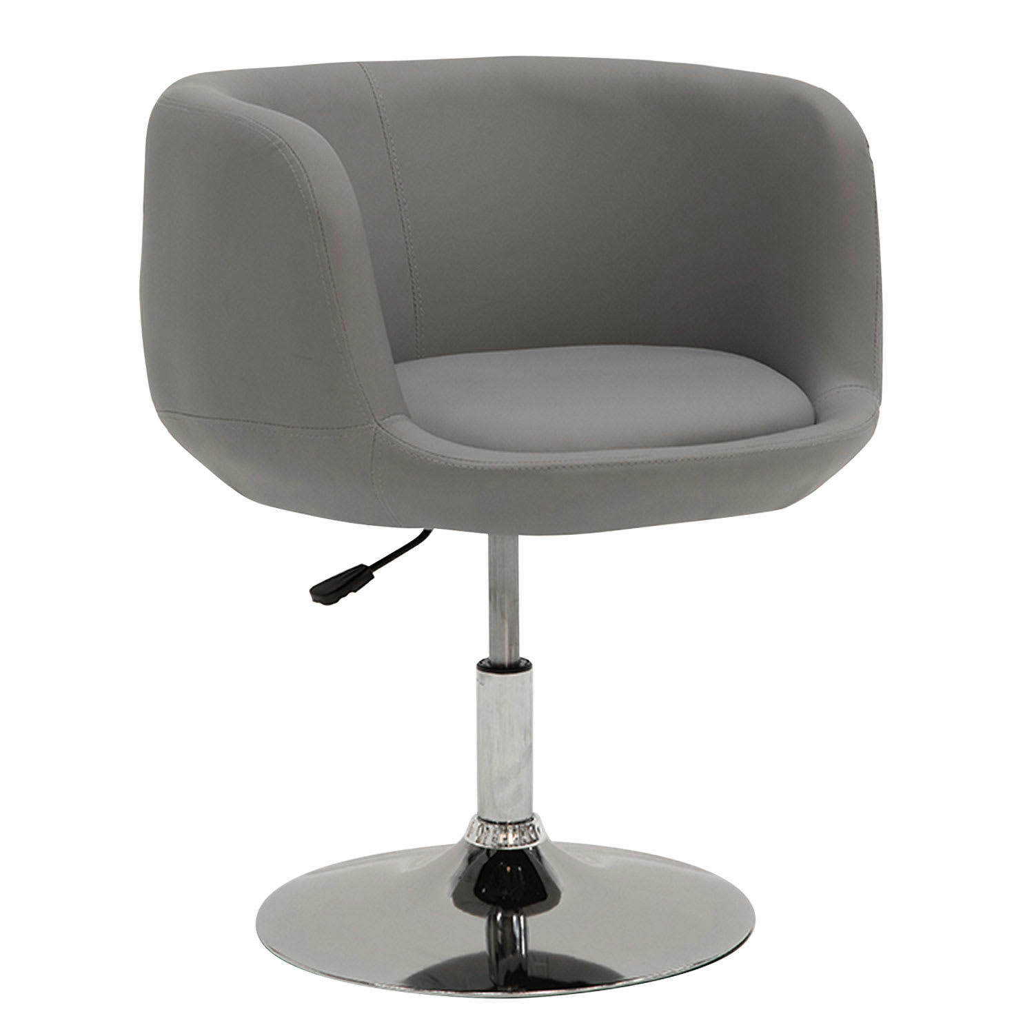 NOLAN - Tabouret de bar en simili cuir gris