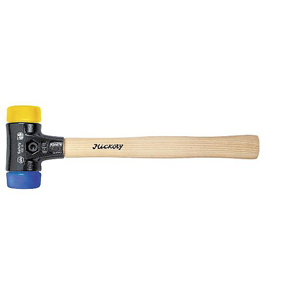 Massette Safety WIHA 26654 jaune/bleu - tête 40 mm, manche Hickory 1 000 mm