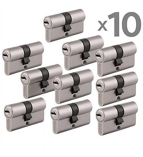 Lot de 10 cylindres s entrouvrant Trafic 6 pour serrure de porte haute sécurité 40 clés identiques Taille - lot de 10 - 30x40mm