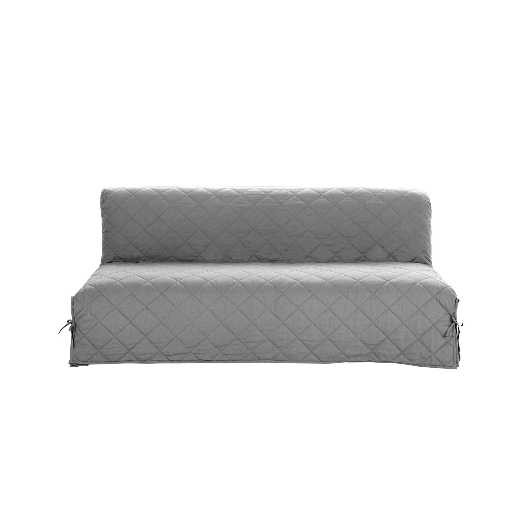 Housse clic-clac standard matelassée coton bachette uni