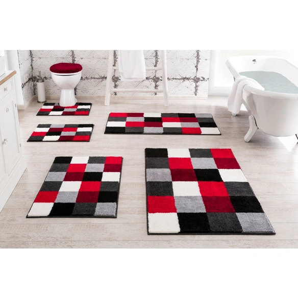 Badematte »Bona«, BxL: 50 x 60 cm, rot, aus 100% Polyacryl