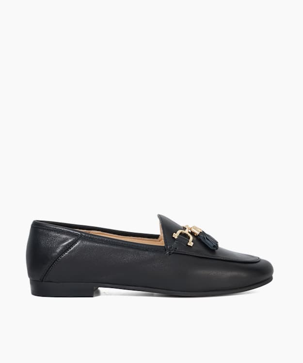 Greysons Black - Wide Fit Snaffle Trim Loafers