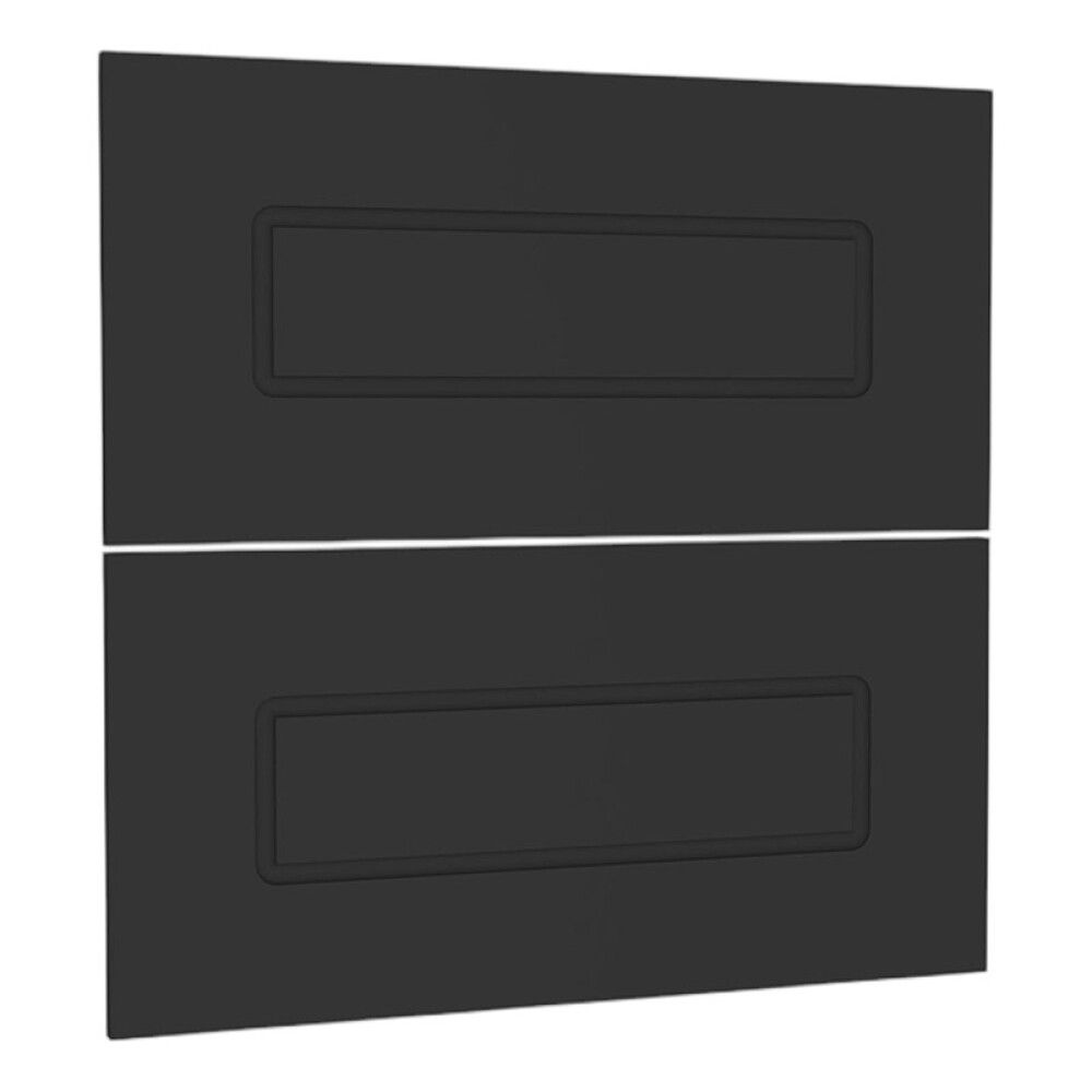 SKUFFEFRONT RIVA FOR SERVANTSKAP AGNES 50CM RAMME SVART MATT 2STK/PK