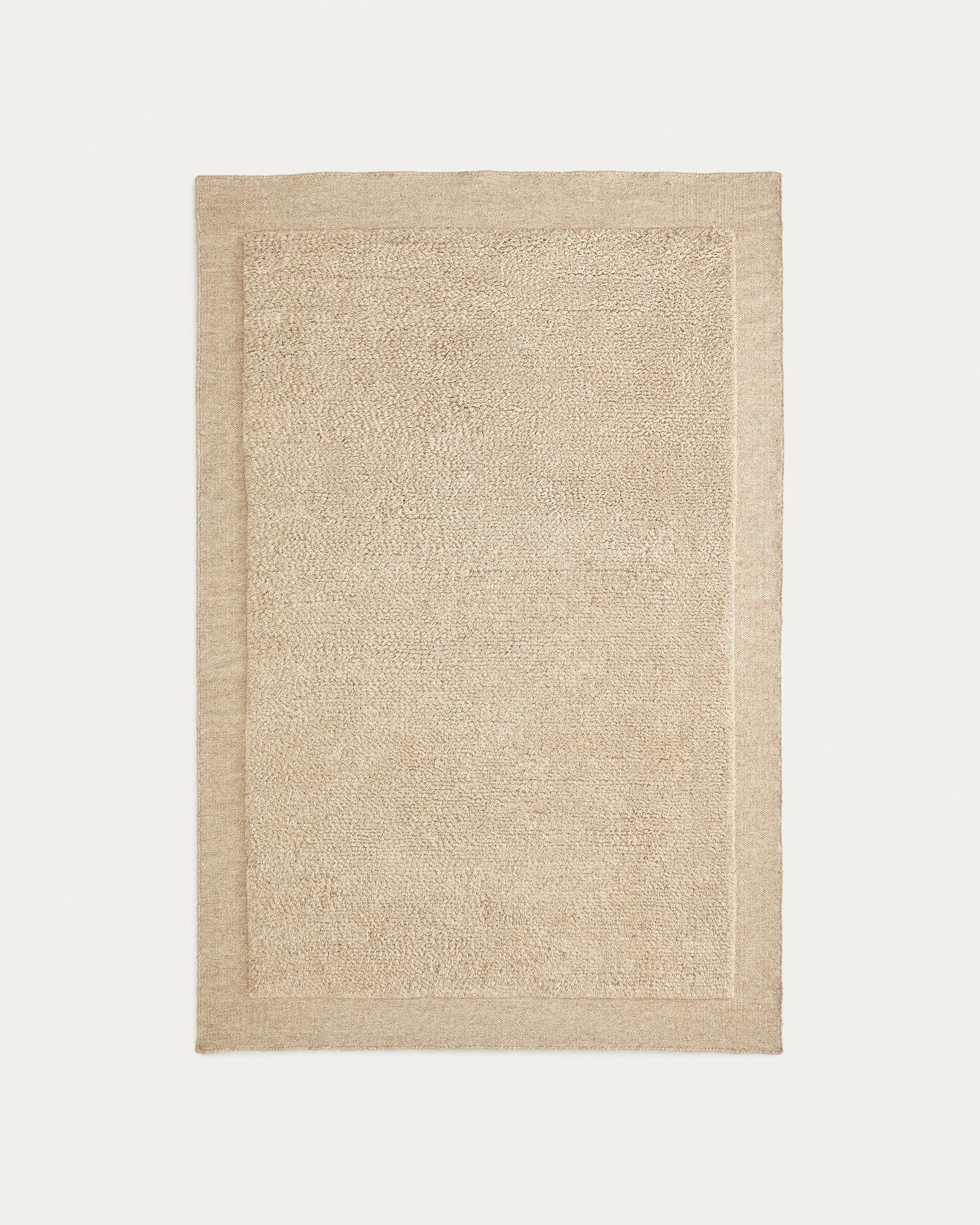 Marely beige wool rug 160 x 230 cm