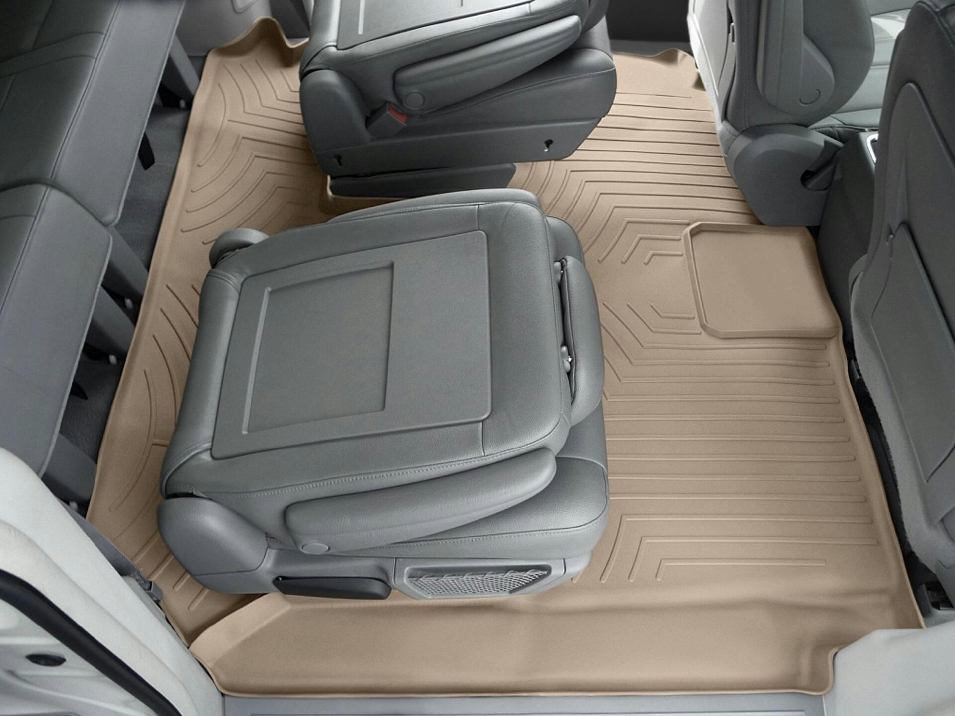 WeatherTech® Custom One Piece Rear and 3rd Row FloorLiner™ Kit, Tan
