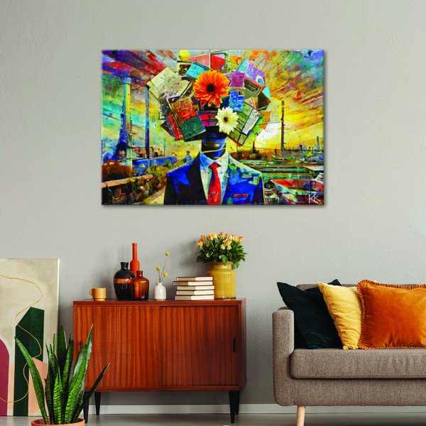 Feeby Obraz, Głowa pełna myśli 60x40