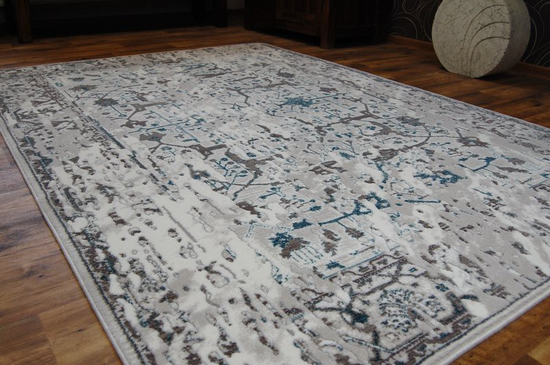 Dywan AKRYL TALAS 0309 White/Glass Blue 80x150 cm