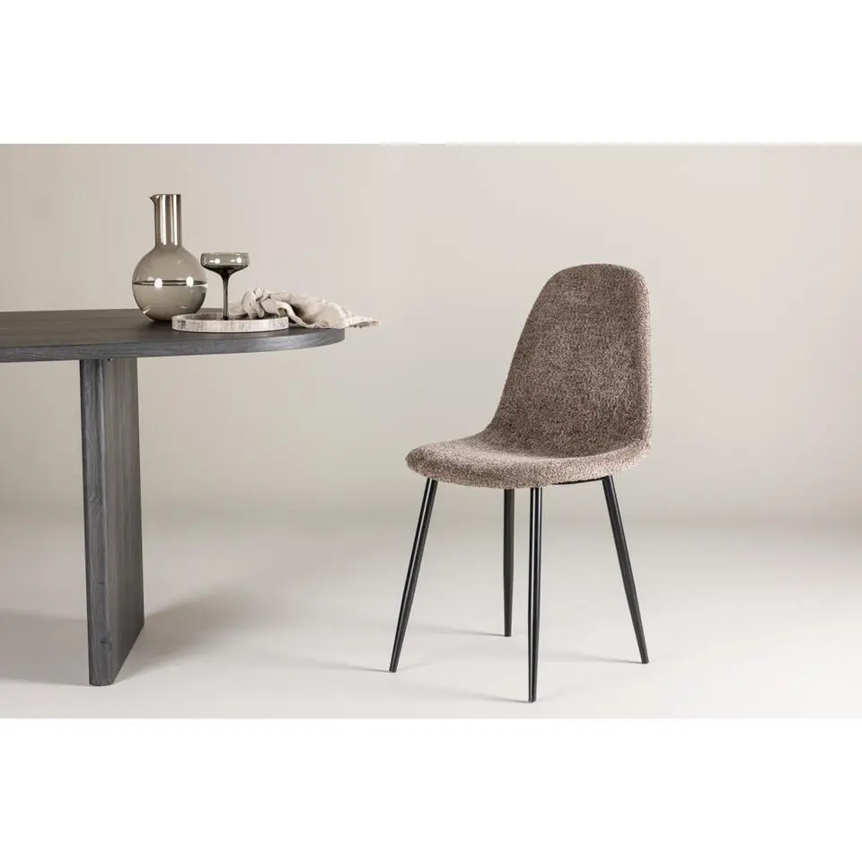 Svea - Selo eetkamerstoel - boucle - grijs