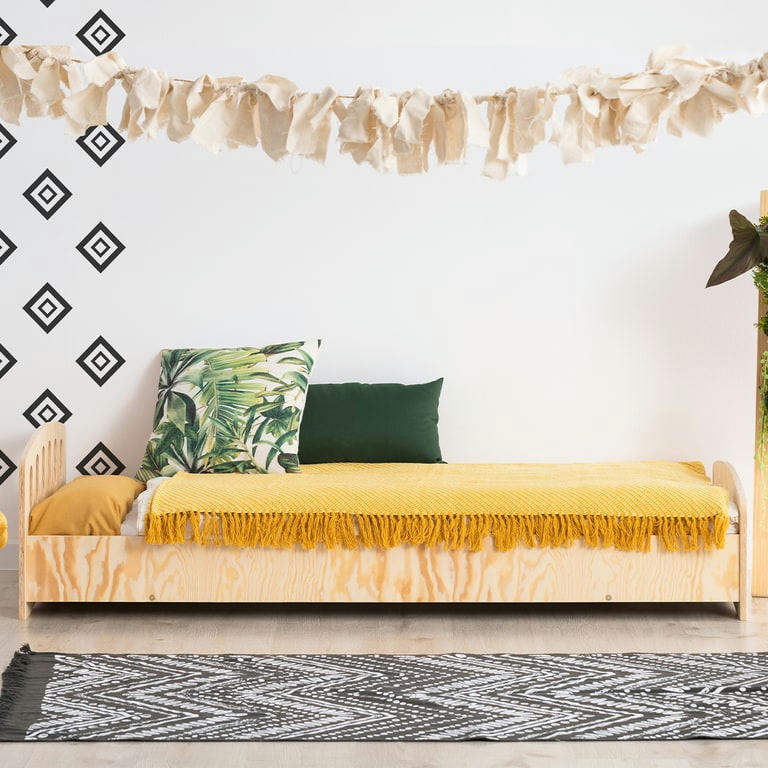 ELÉA - Lit 90x200 sommier inclus naturel