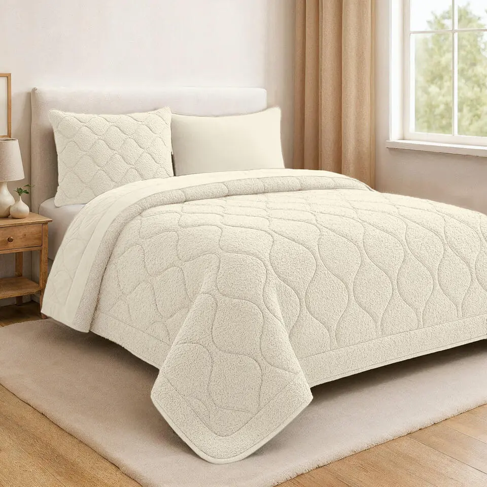 Dekbed zonder Overtrek Lazy Teddy 240x200 �?Superzacht & Wasbaar �?Beige