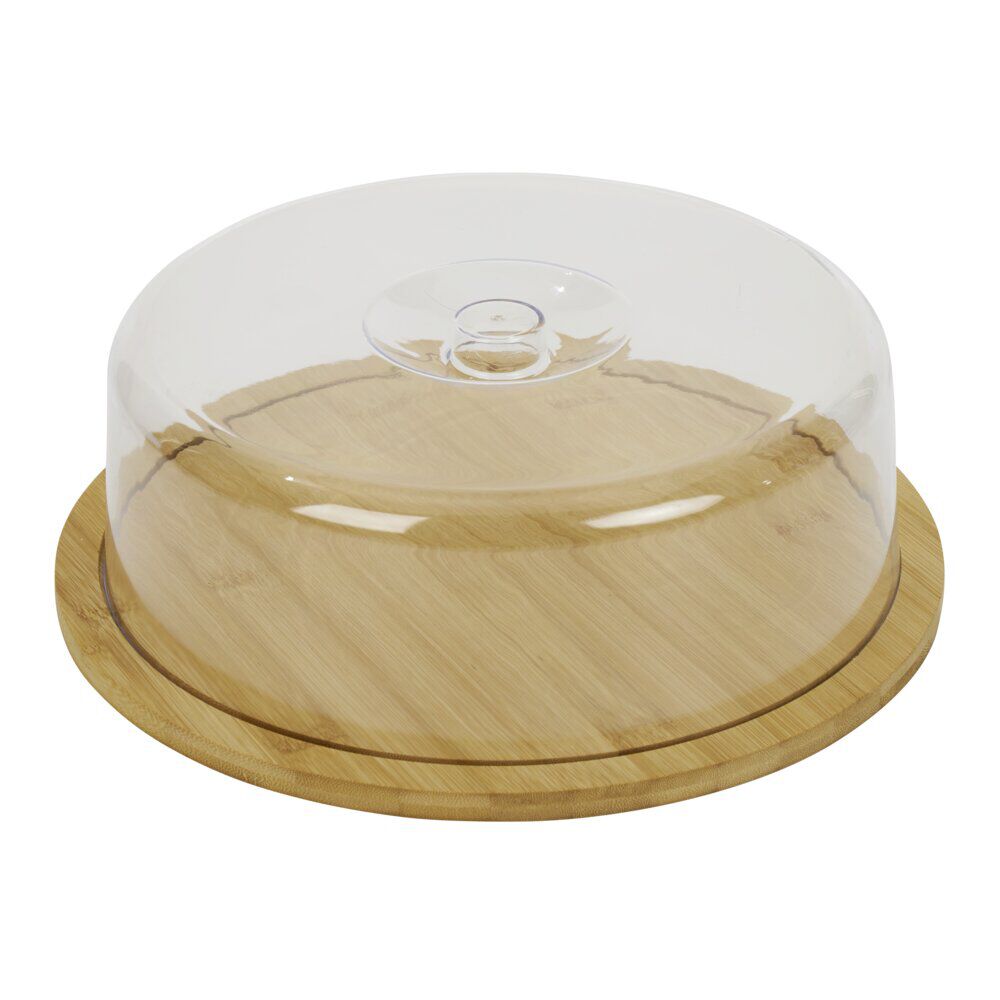BoÎte à fromage bambou et plastique Ø28,5xH9cm