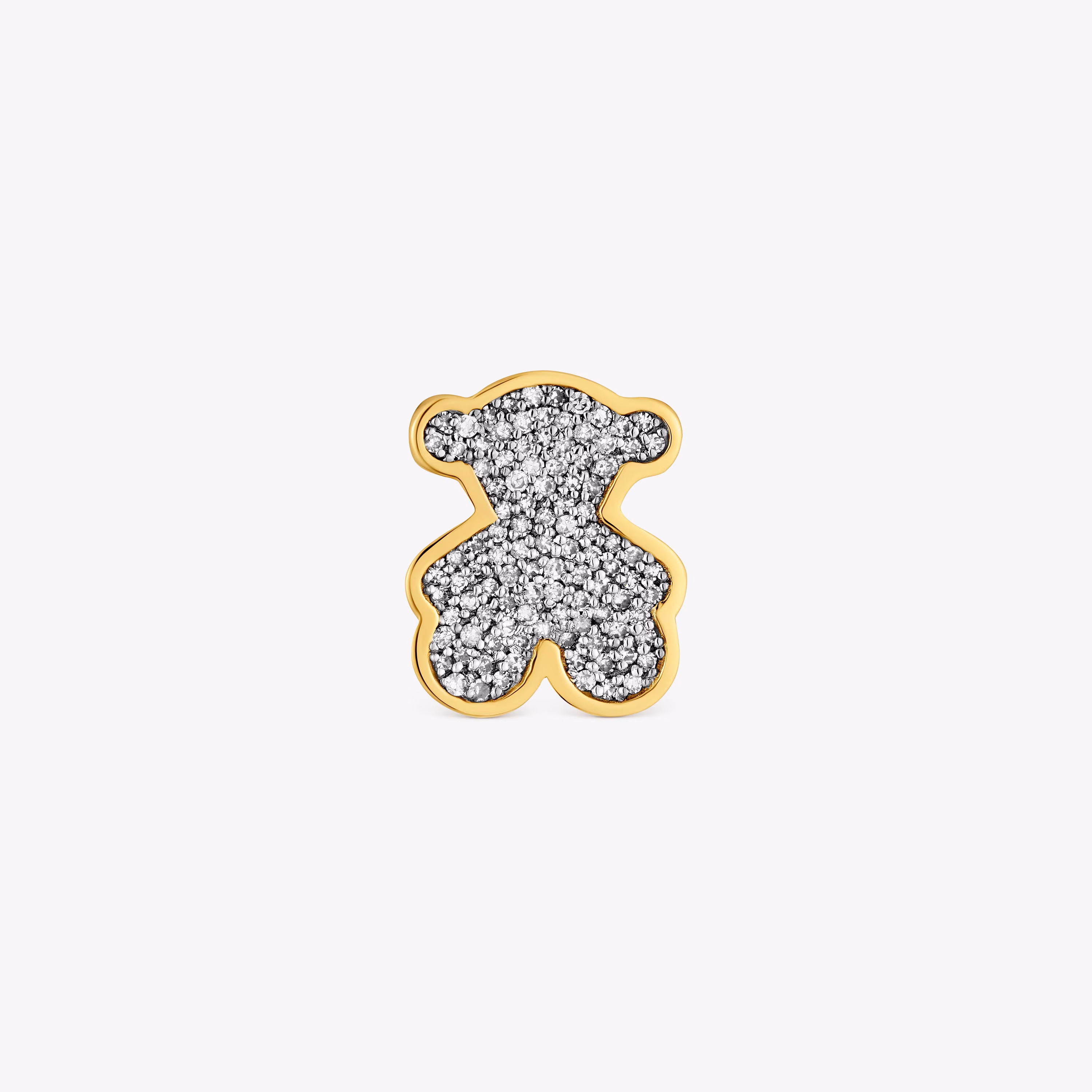 Charm TOUS 1950 oso con baño de oro 18 kt sobre plata y diamantes