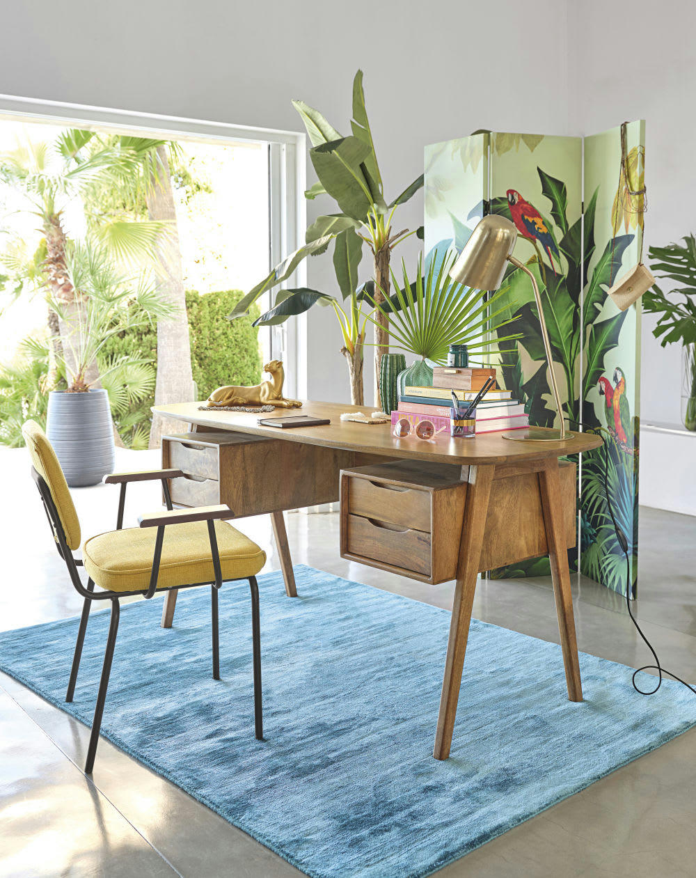 Santana - Paravent imprimé tropical L 121 cm SANTANA