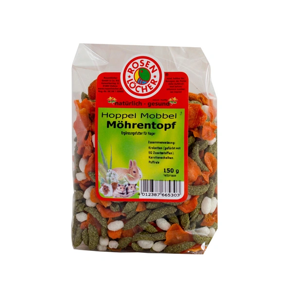 Ergänzungsfutter, Möhrentopf 150g Ergänzungsfutter für Nager