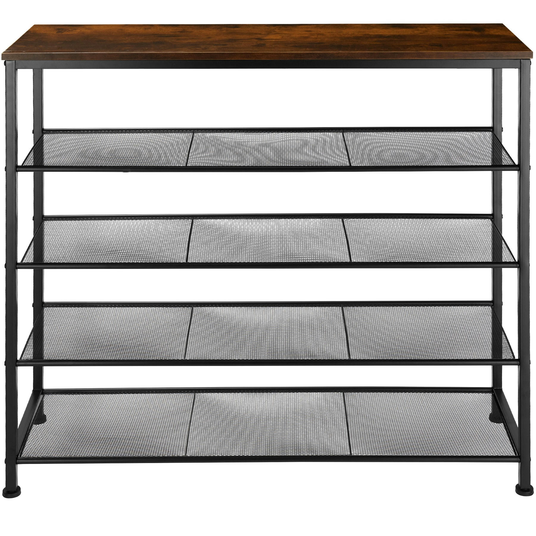 - Étagère à chaussures Style industriel Bois foncé industriel, rustique