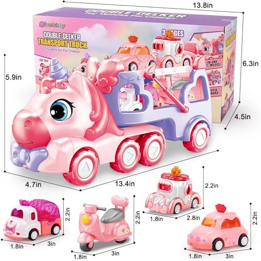 NNEOBA 5 in 1 Carrier Truck Car Toys