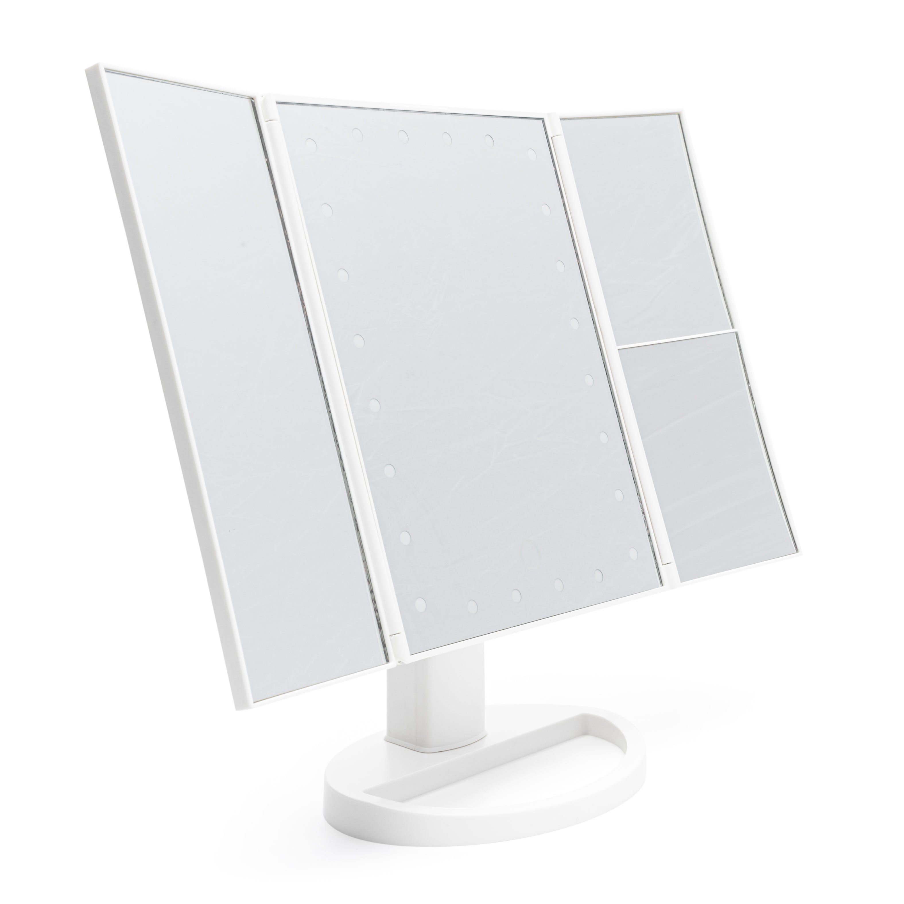 Rio White 24 LED Touch Dimmable Makeup Mirror with 2 & 3X Magnification