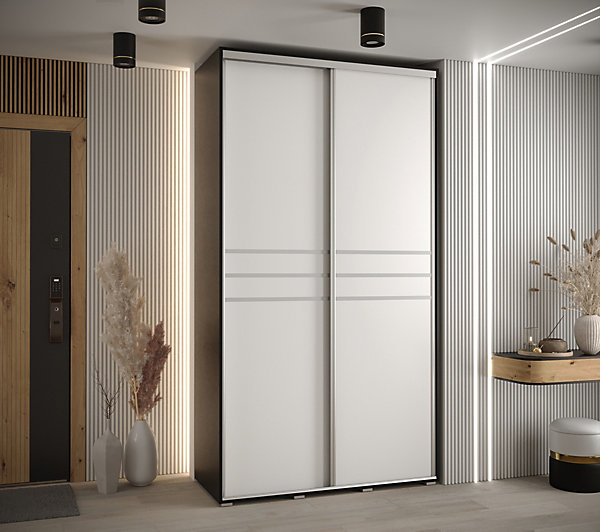 Armoire Davos 10 a portes coulissantes H. 235,2 x L. 130 x P. 60 2 portes