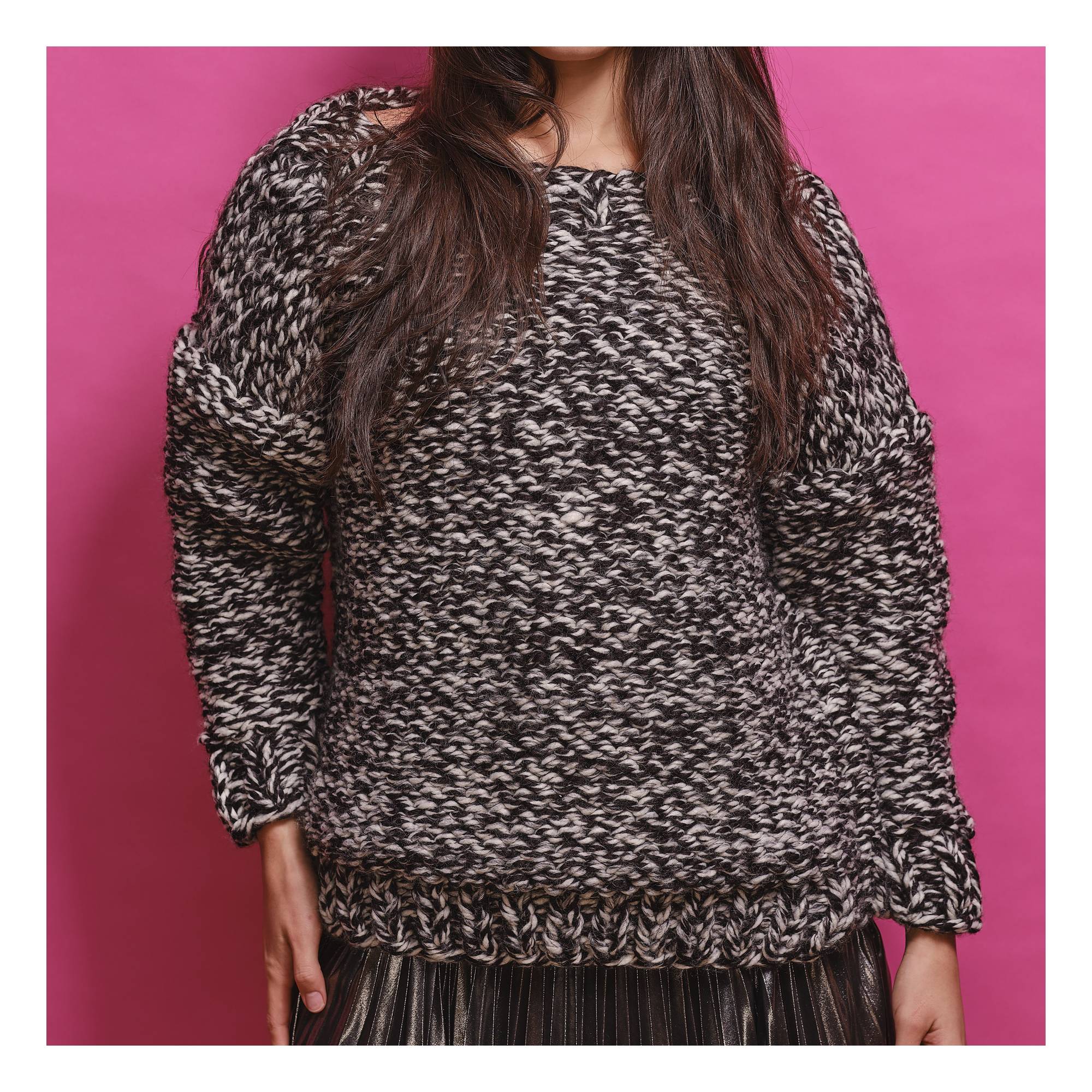 Knitcraft Chunky Trim Jumper Digital Pattern 0199