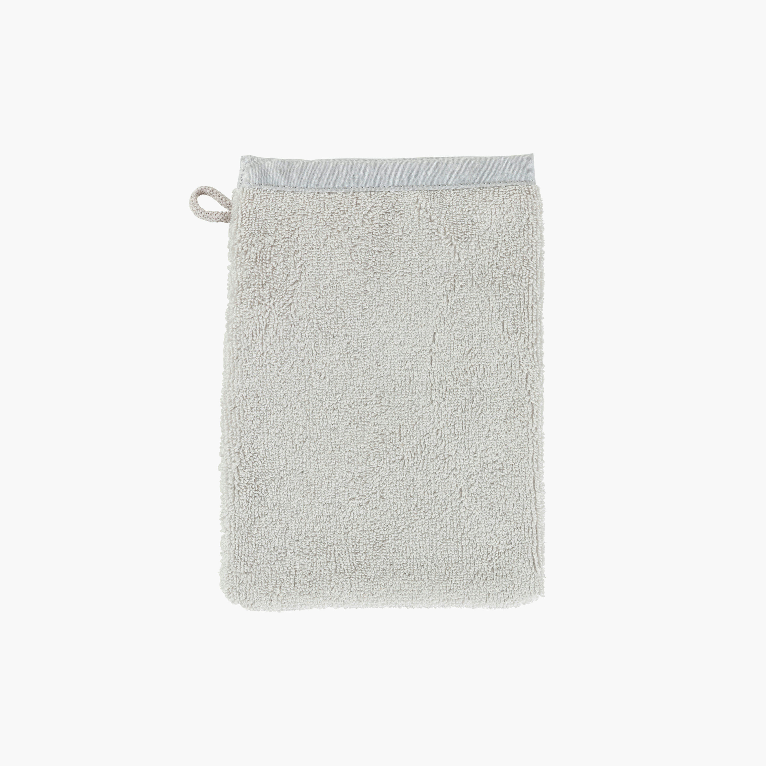 ARTICA - Gant de toilette coton brodé bouclette beige 15 x 21 cm
