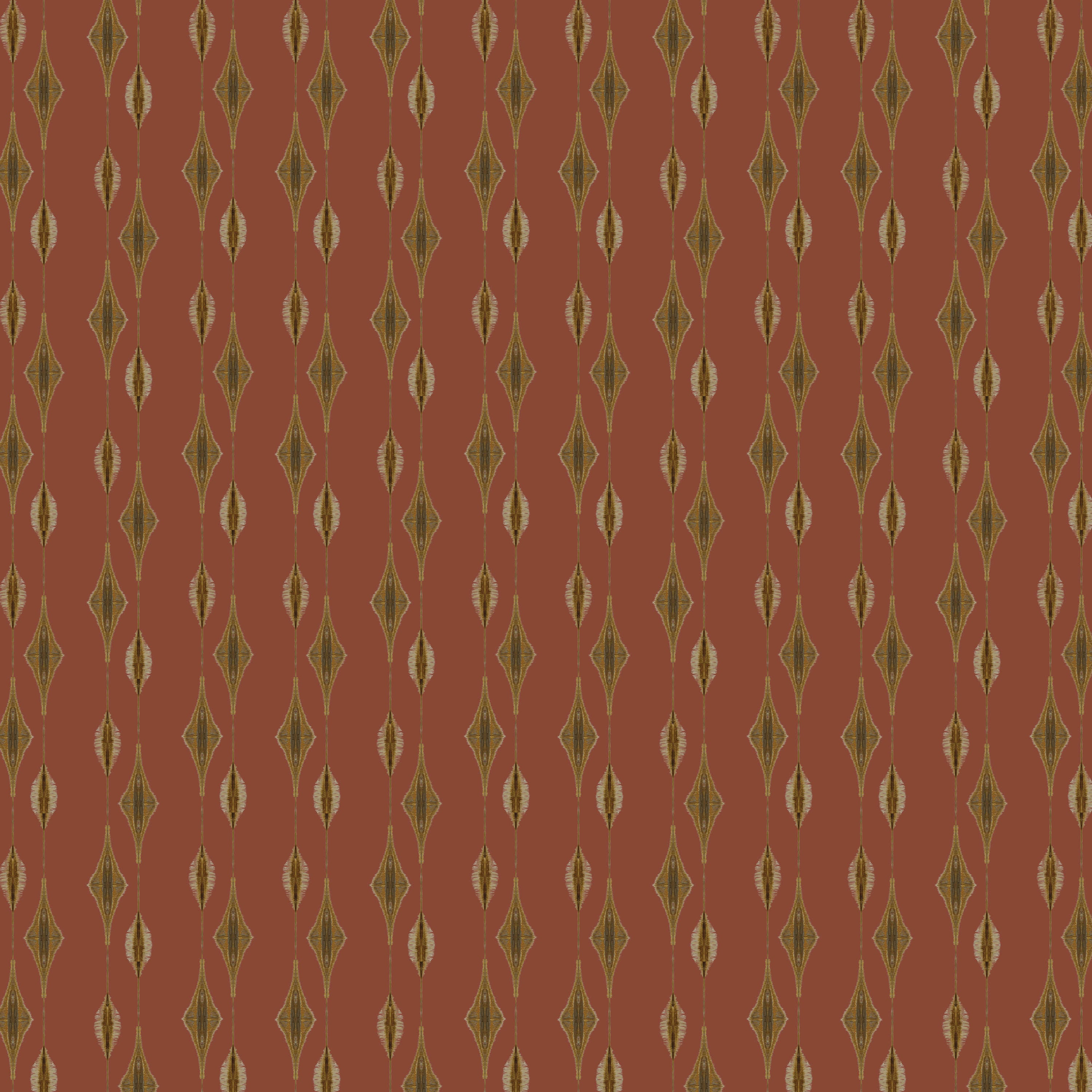 Catchii Behang Ikat Flores rust