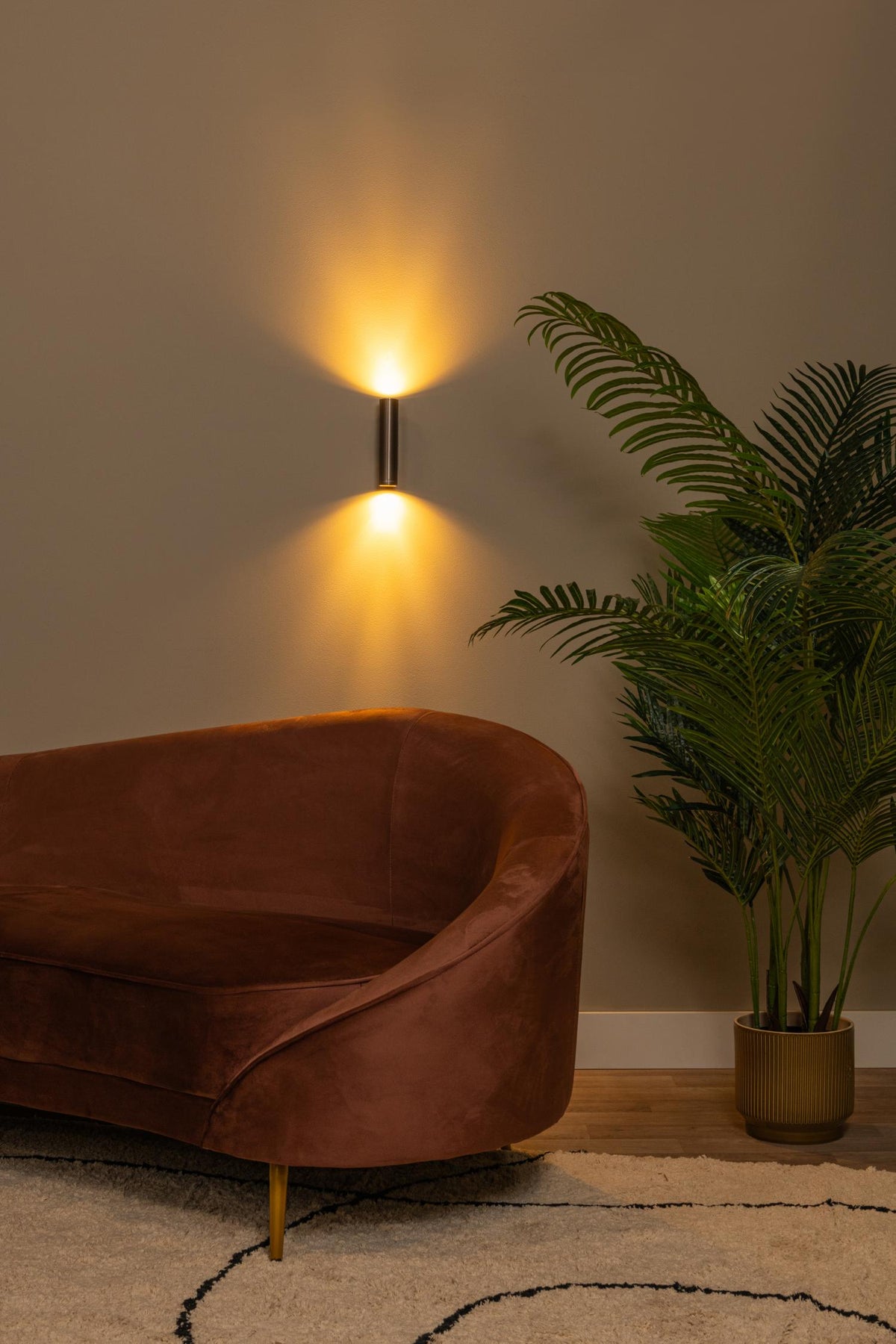 Lucide wandspot DUPLA - 2xGU10 (MR11) - Koffie