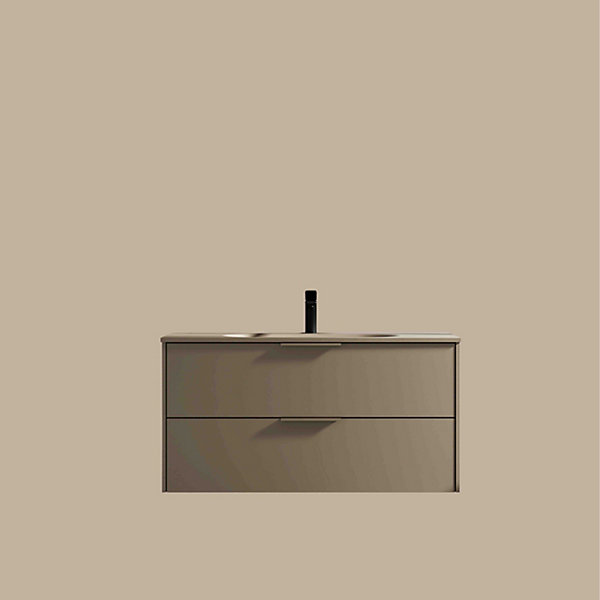Meuble de salle bain avec vasque aspect lichen 120 cm Aquamila