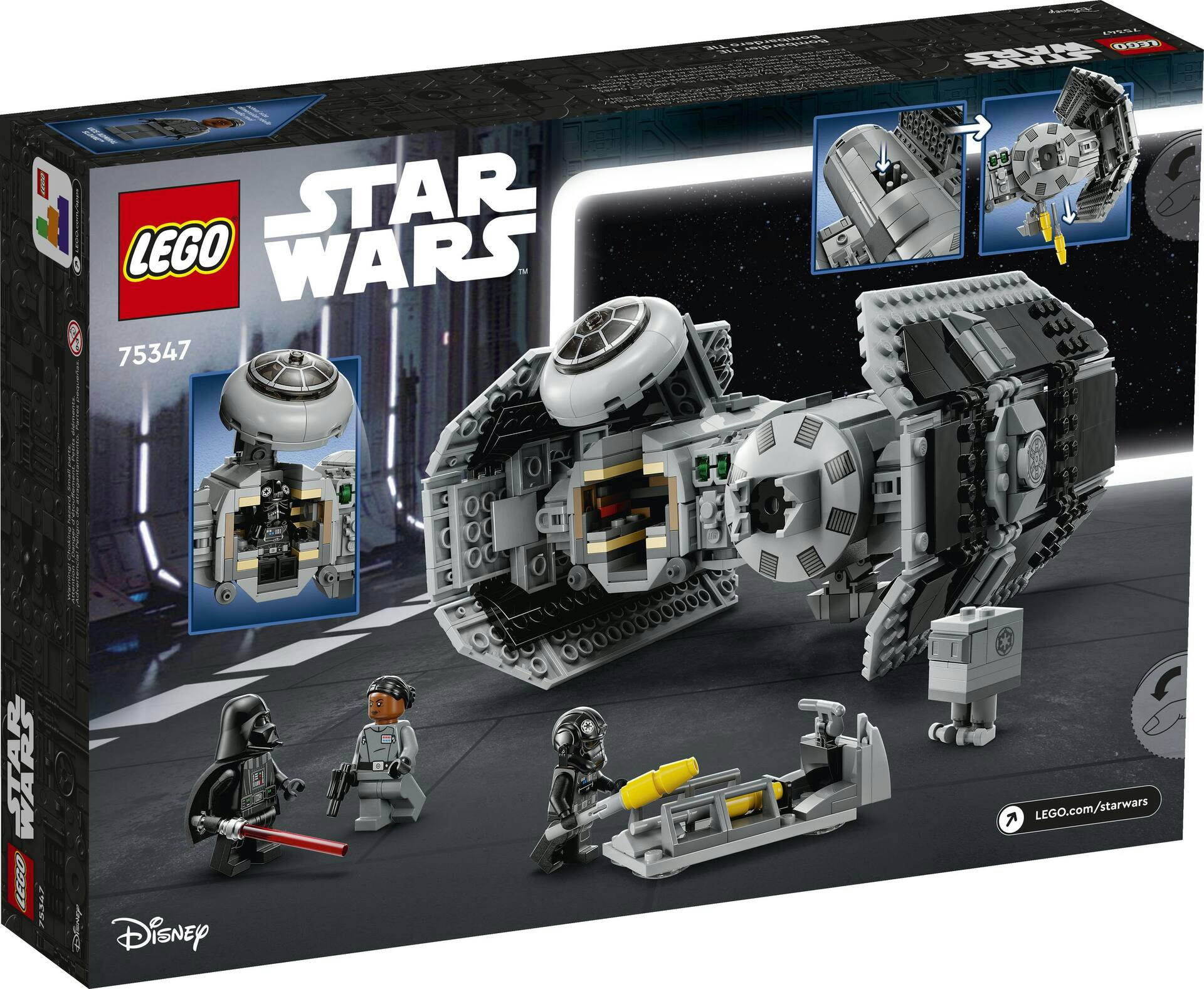 LEGO® Star Wars™ TIE Bomber Starfighter Model Toy Building Kit - 75347, 625-pcs, Ages 9+