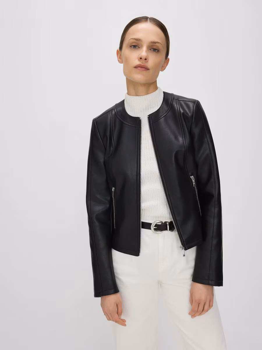 Faux Leather Biker Jacket