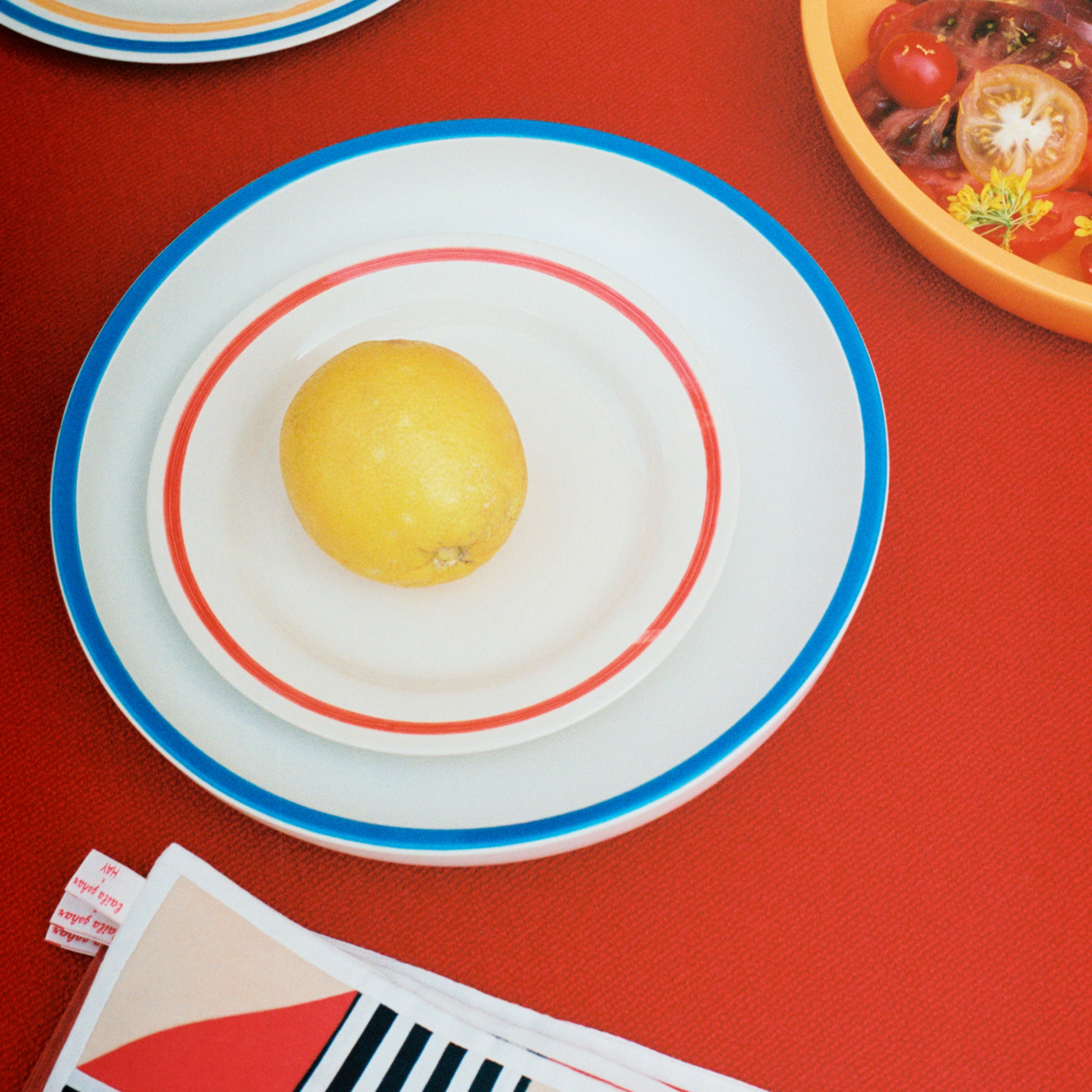 HAY Sobremesa Serveerschaal Ø 25 cm - Wit / Blauw