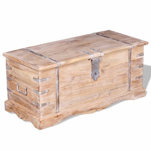 NNEVL Storage Chest Solid Acacia Wood