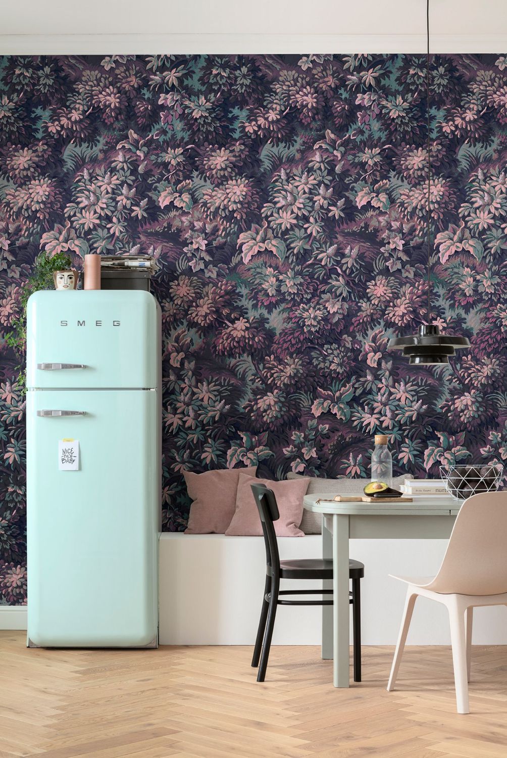 Sanders & Sanders fotobehang planten aubergine paars - 300 x 280 cm - 611844