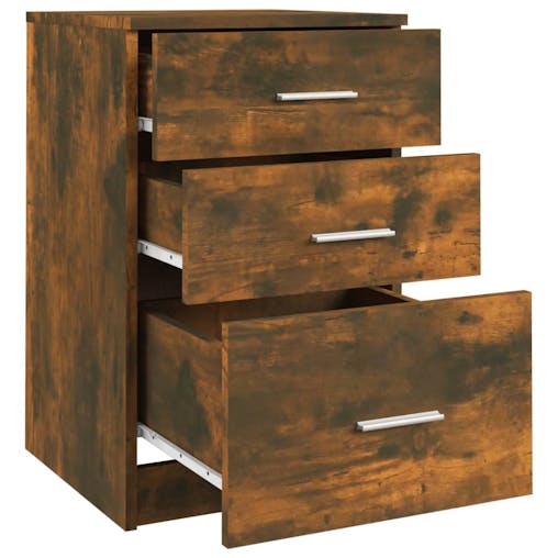 NNEVL Bed Cabinet Smoked Oak 40x40x63 cm Engineered Wood