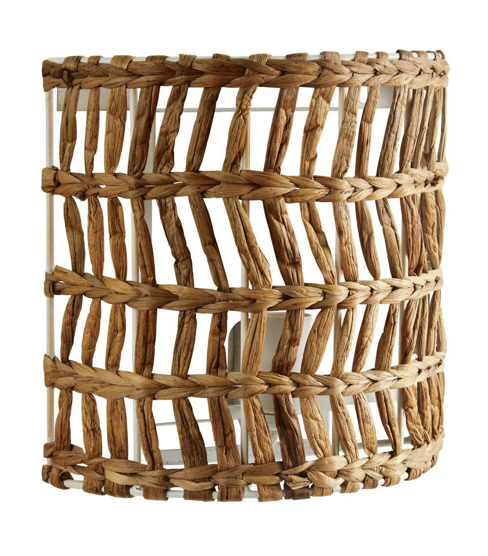 CANGGU - Applique en fibre végétale tressée et métal blanc