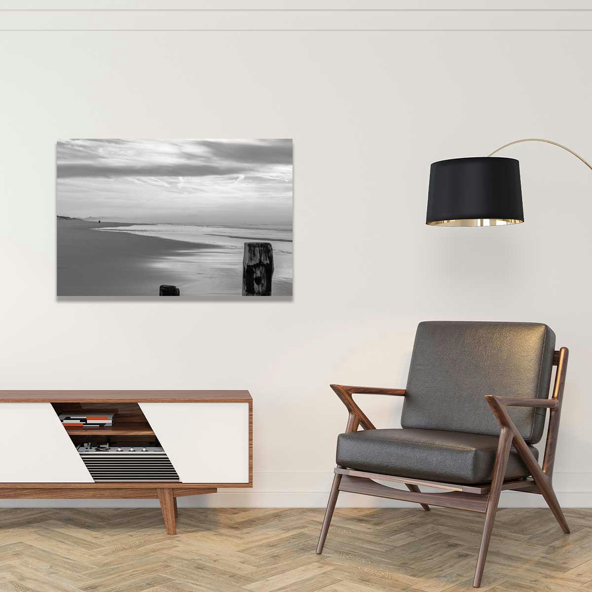 - Tableau balade sur la plage à hossegor imprimé sur toile 90x60cm