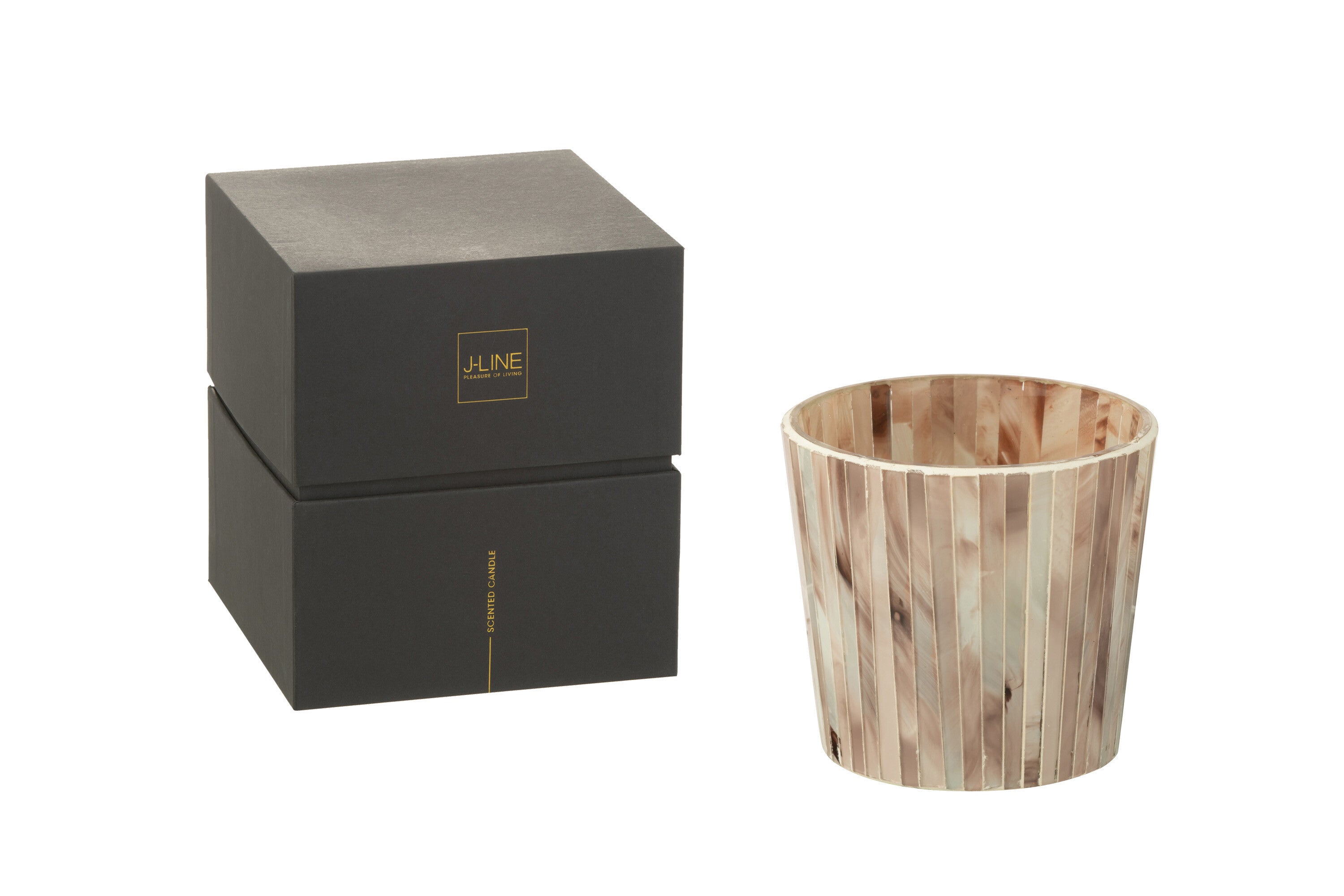 J-Line geurkaars Noa - Tender Rose - glas - roze - small - 45U